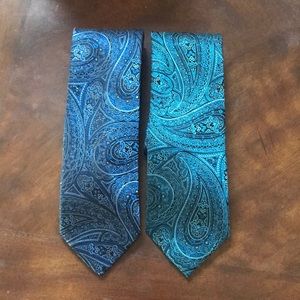 Two Geoffrey Beene paisley ties 1/$15 2/$25